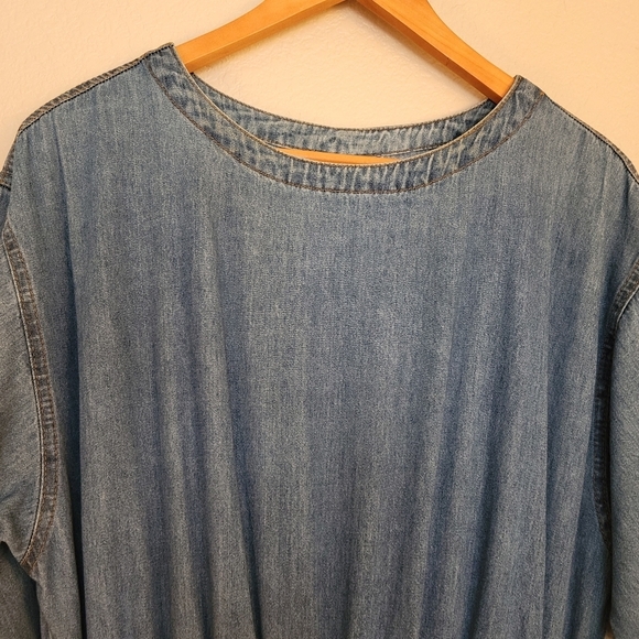 VTG COLDWATER CREEK Longsleeve Crewneck A line Maxi Dress - Picture 3 of 7